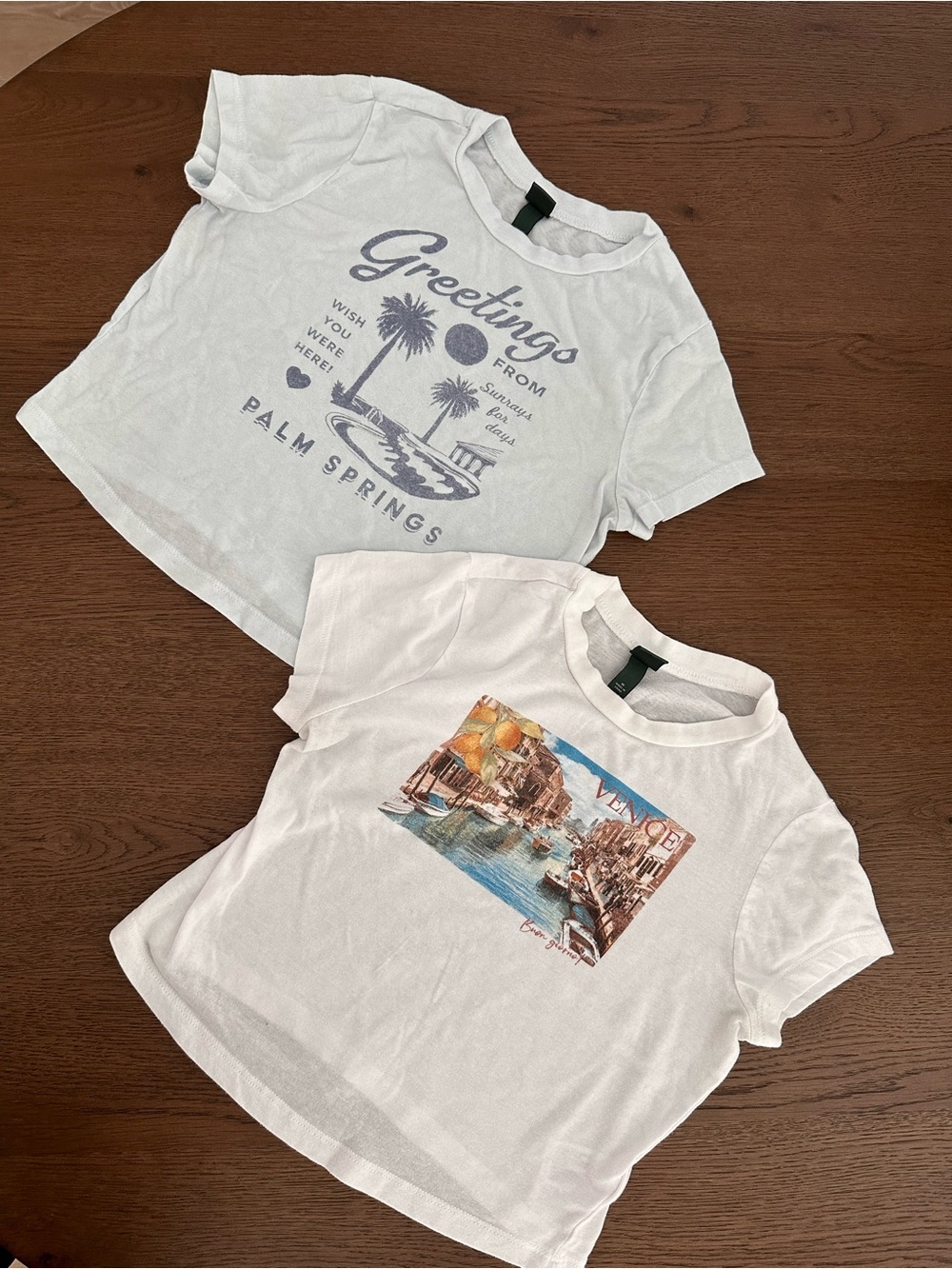 WILD FAVLE mid cropped Graphic Tees - Palm Springs & Venice Set